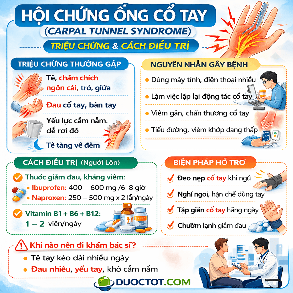 HỘI CHỨNG ỐNG CỔ TAY (CARPAL TUNNEL SYNDROME)